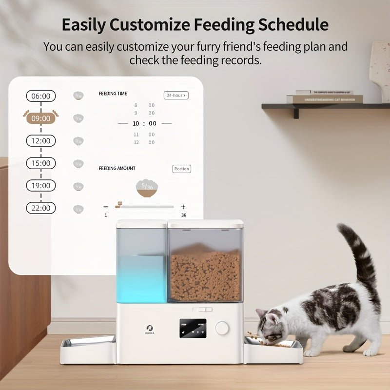 Smart Automatic Cat Feeder and Water Dispenser with App Control-2