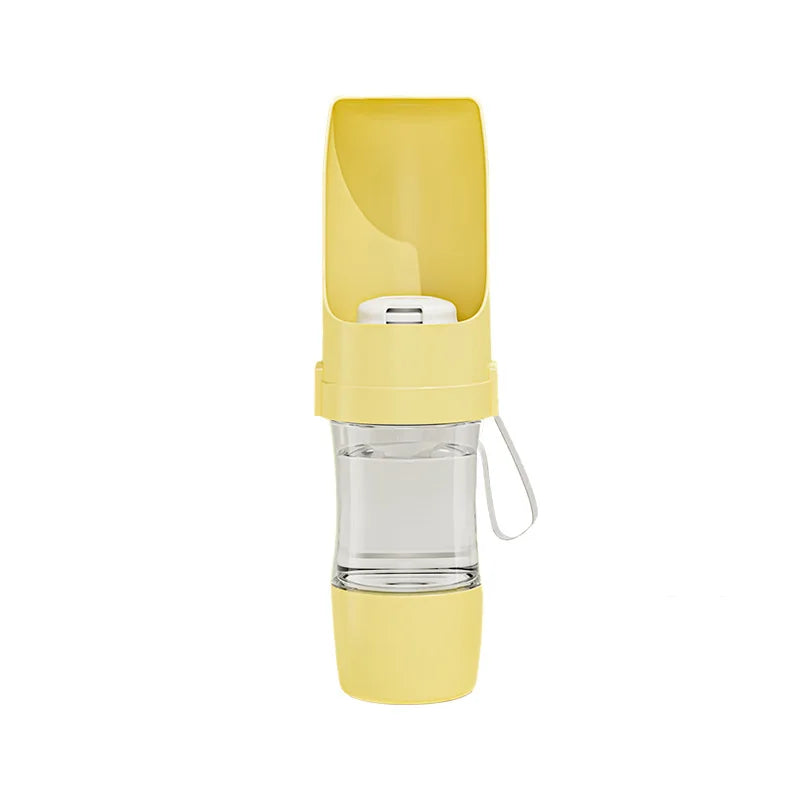 2-in-1 Pet Travel Water Bottle with Food Container