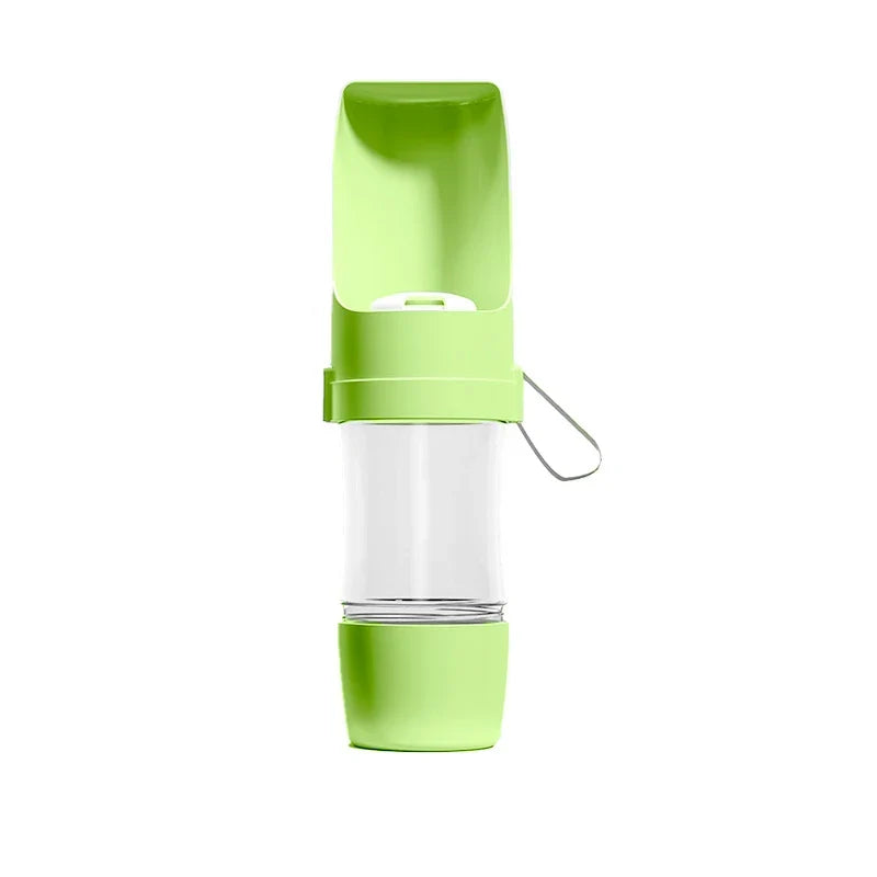 2-in-1 Pet Travel Water Bottle with Food Container