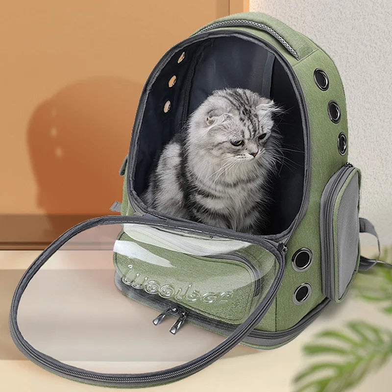Transparent Pet Cat Carrier Bag Outdoor Travel Backpack for Cats Small Dogs Breathable Cat Carrying Bag Pet Supplies-3