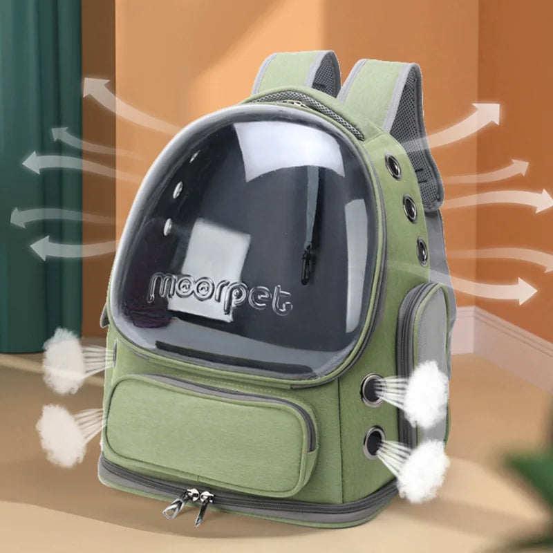 Transparent Pet Cat Carrier Bag Outdoor Travel Backpack for Cats Small Dogs Breathable Cat Carrying Bag Pet Supplies-4