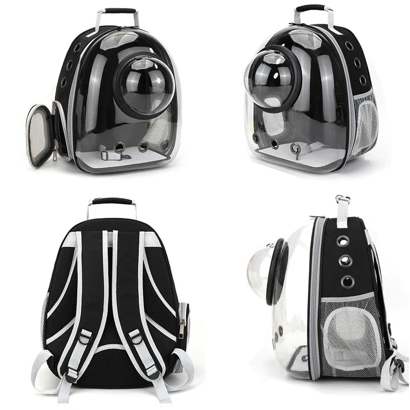 Pet Cat Carrying Bag Space Pet Backpacks Breathable Portable Transparent Backpack Puppy Dog Transport Carrier Space Capsule Bags-2