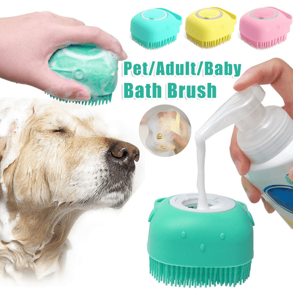 Silicone Pet Bath Massage Gloves Brush-0