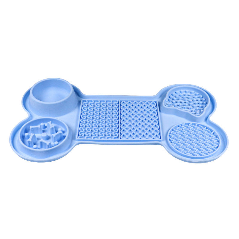 NNEDSZ Light Blue Silicone Pet Licking Mat Slow Feeder Pad with Strong Suction and Foldable Design, Heat Resistant -40°C to 240°C, for Dogs and Cats-0