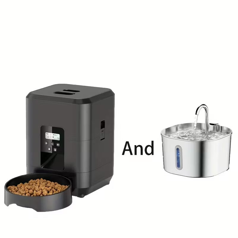 Smart Pet Water Dispenser & Automatic Cat Feeder Set-1