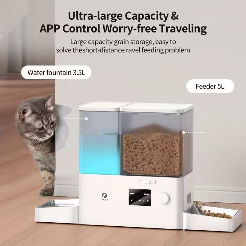 Smart Automatic Cat Feeder and Water Dispenser with App Control-4